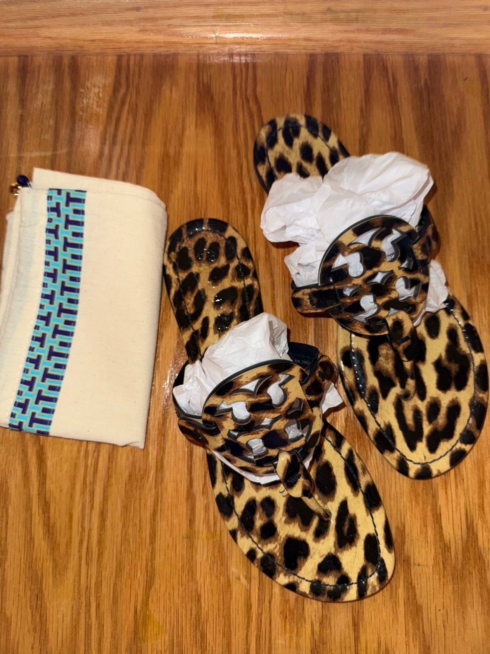 Tory Burch Leopard Miller Sandals